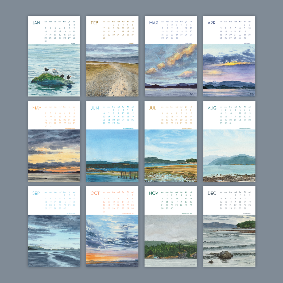 2027 Postcard Calendar