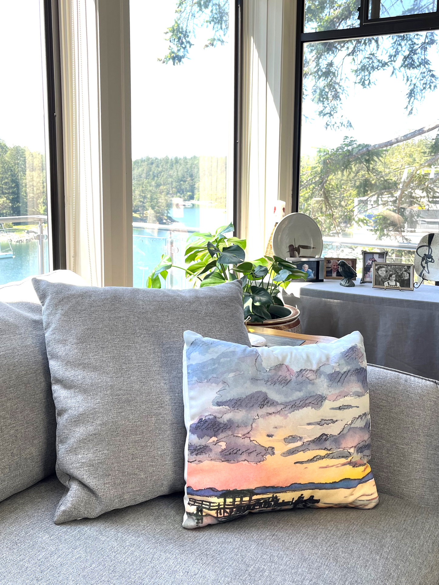 Sunset Pier cushion cover