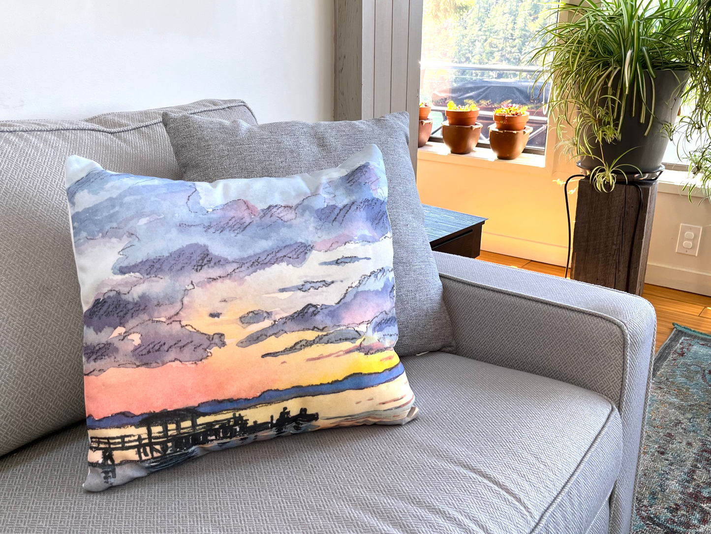 Sunset Pier cushion cover