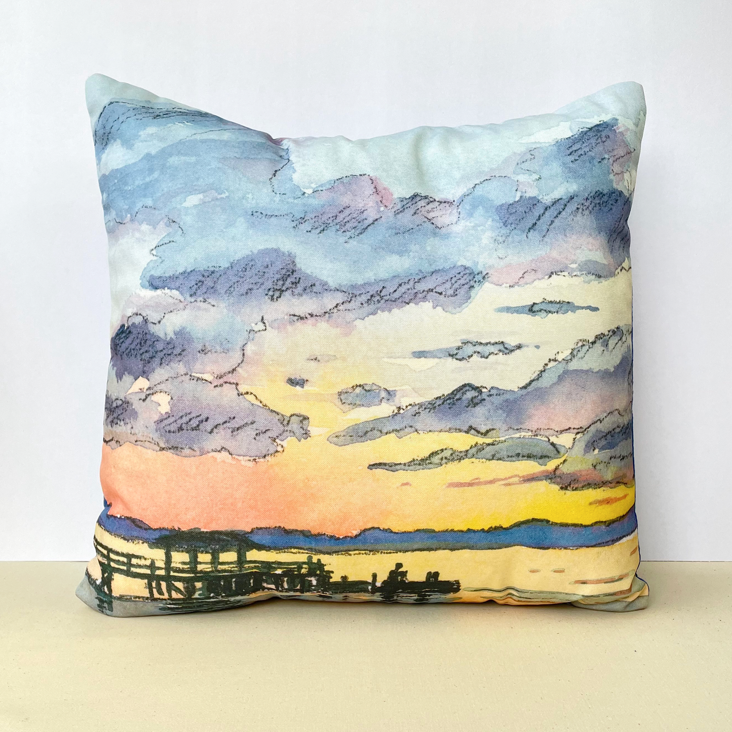 Sunset Pier cushion cover