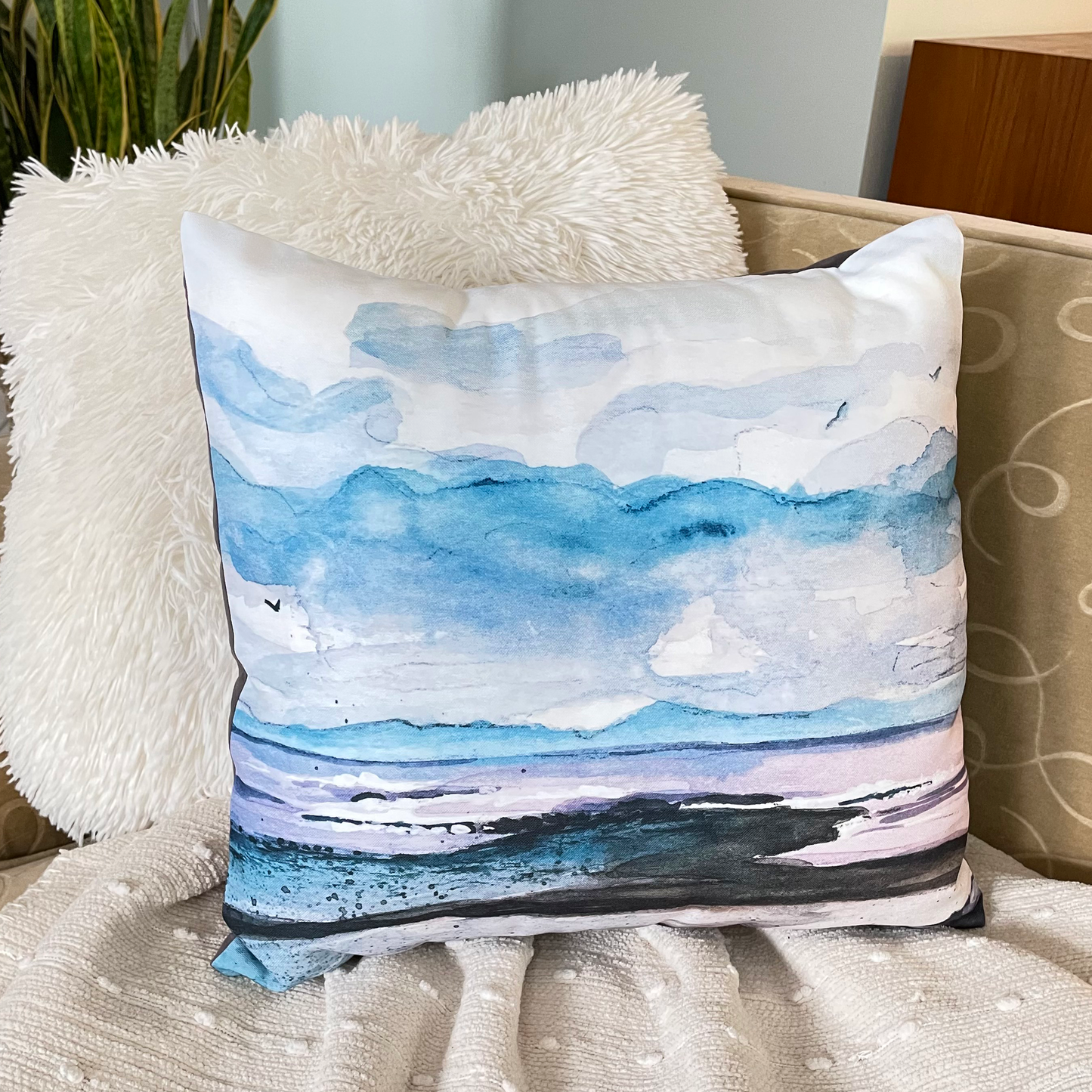 Zig-Zag Shoreline cushion cover